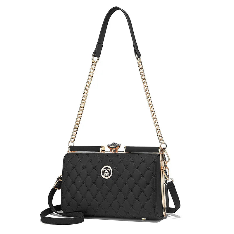 New Women Handbags Fashion Embossed Craftsmanship Portable Shoulder Bag Top-handle Diamond Ladies Bag Wedding Party Bags