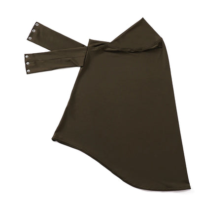 Ready To Wear Full Cover Inner Instant Hijab Premium Quality Jersey Scarf With Tie Back Buttons Muslim Women Turban Caps