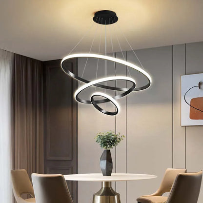 Modern led dining room chandeliers simple ring chandelier living bedroom Lights home indoor lighting decorative Pendant Lamps