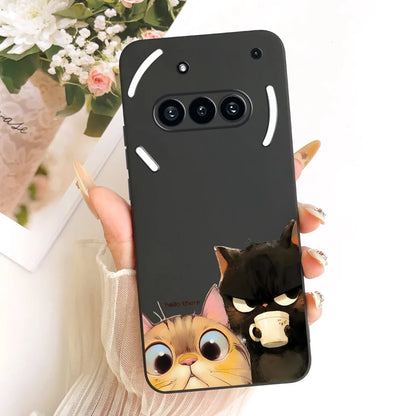 Casing For Nothing Phone (3a) A059 Cover For Nothing Phone 3a Case Silicone Cute Cat Fashion Butterfly Funny Painted