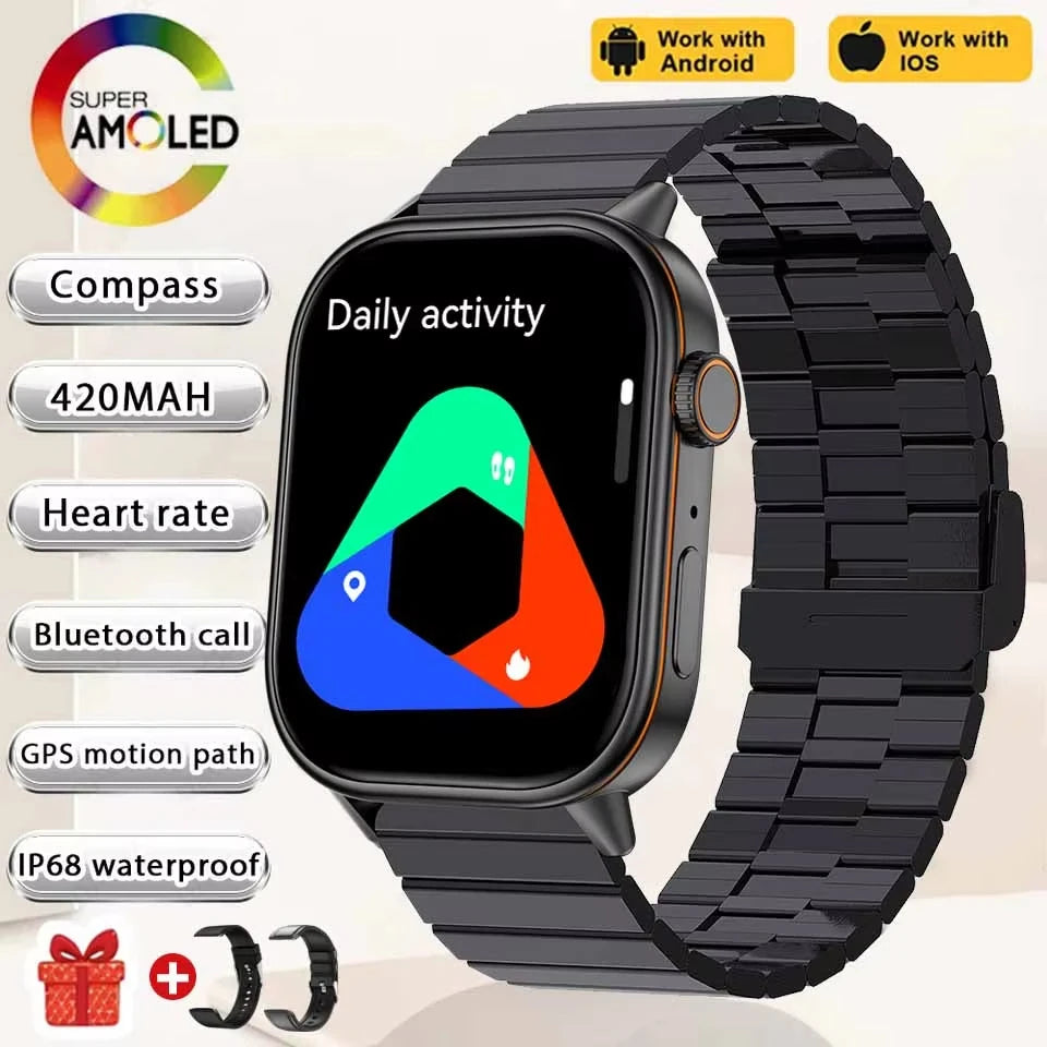 2026 New Multifunctional Smartwatch Women Gift Built-in GPS Bluetooth Call Music Fitness Sports Bracelet Sleep Monitor Watch Lad