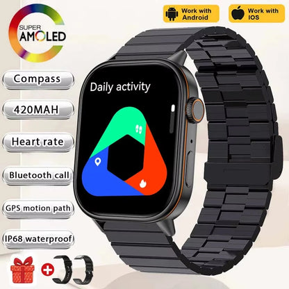 2026 New Multifunctional Smartwatch Women Gift Built-in GPS Bluetooth Call Music Fitness Sports Bracelet Sleep Monitor Watch Lad