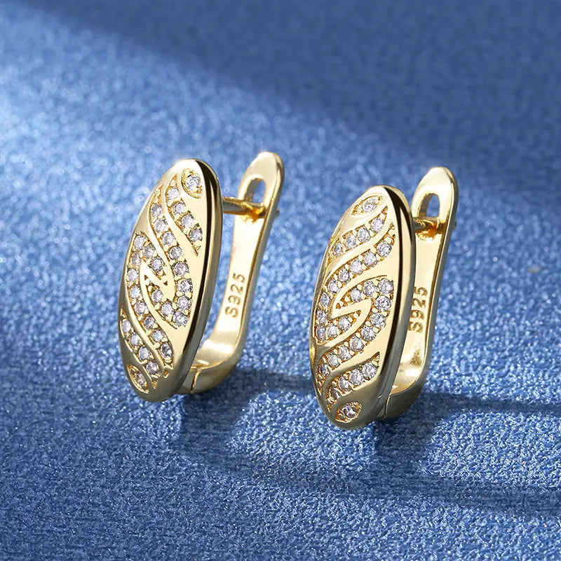 925 Silver Needle Princess Crystal Square Zircon Drop Earrings for Women Trendy Simplicity Jewelry Girl Sweet Gifts New