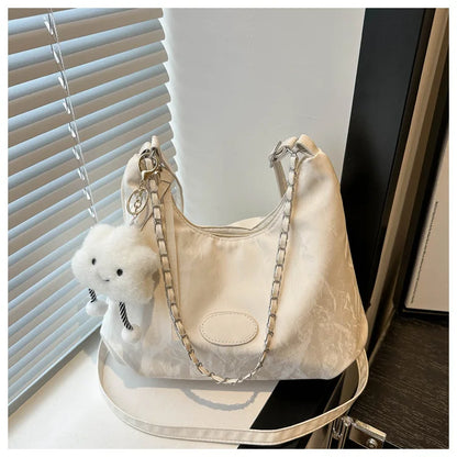 New Summer Chain Commuting Bag, Casual Student Soft Face Large Capacity Bag for Women, Fashion Single Shoulder Crossbody Bags