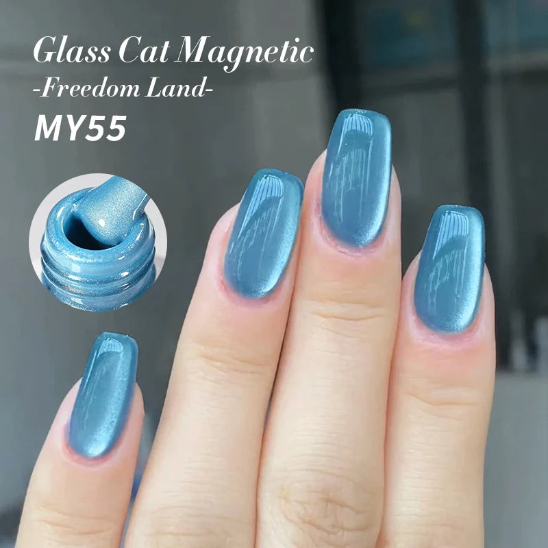BORN PRETTY 10ml Cat Magnetic Gel Nail Polish Moonlight Glass Bead Water Light Crystal Soak Off UV Varnish For DIY Nail Art