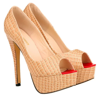Cross-dresser Unisex Men's Pumps Queen Fashion Peep Toe Platform High Heels 14cm Sexy Patent Leather Shoes Stilettos Large Size