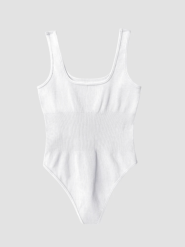 New Trend Solid Color Women's Bodysuit Sexy Sleeveless Tank Top Body Shaping Clothing Yoga Gym Workout One Piece Bodysuit