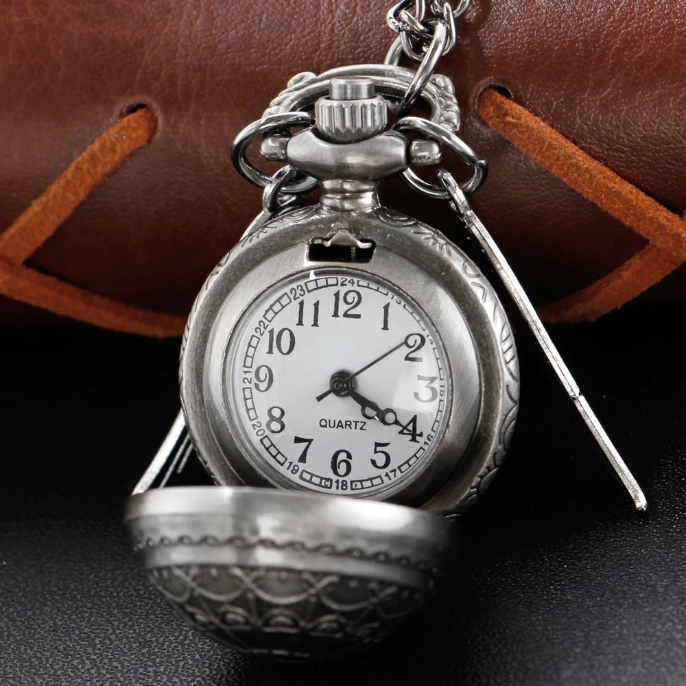Magic Gold Fairy Ball Quartz Pocket Watch Men's and Women's Vintage Fob Watch Children's Gift Pendant Necklace Souvenir Cf1177