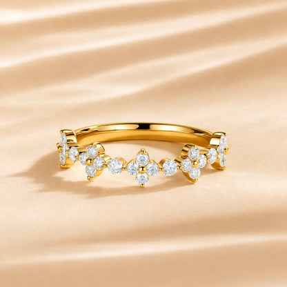 Custom Lab Grown Diamond VVS Clarity 9K 14K Gold 0.5cttw D Color Anniversary Engagement Promise Wedding Ring for Women
