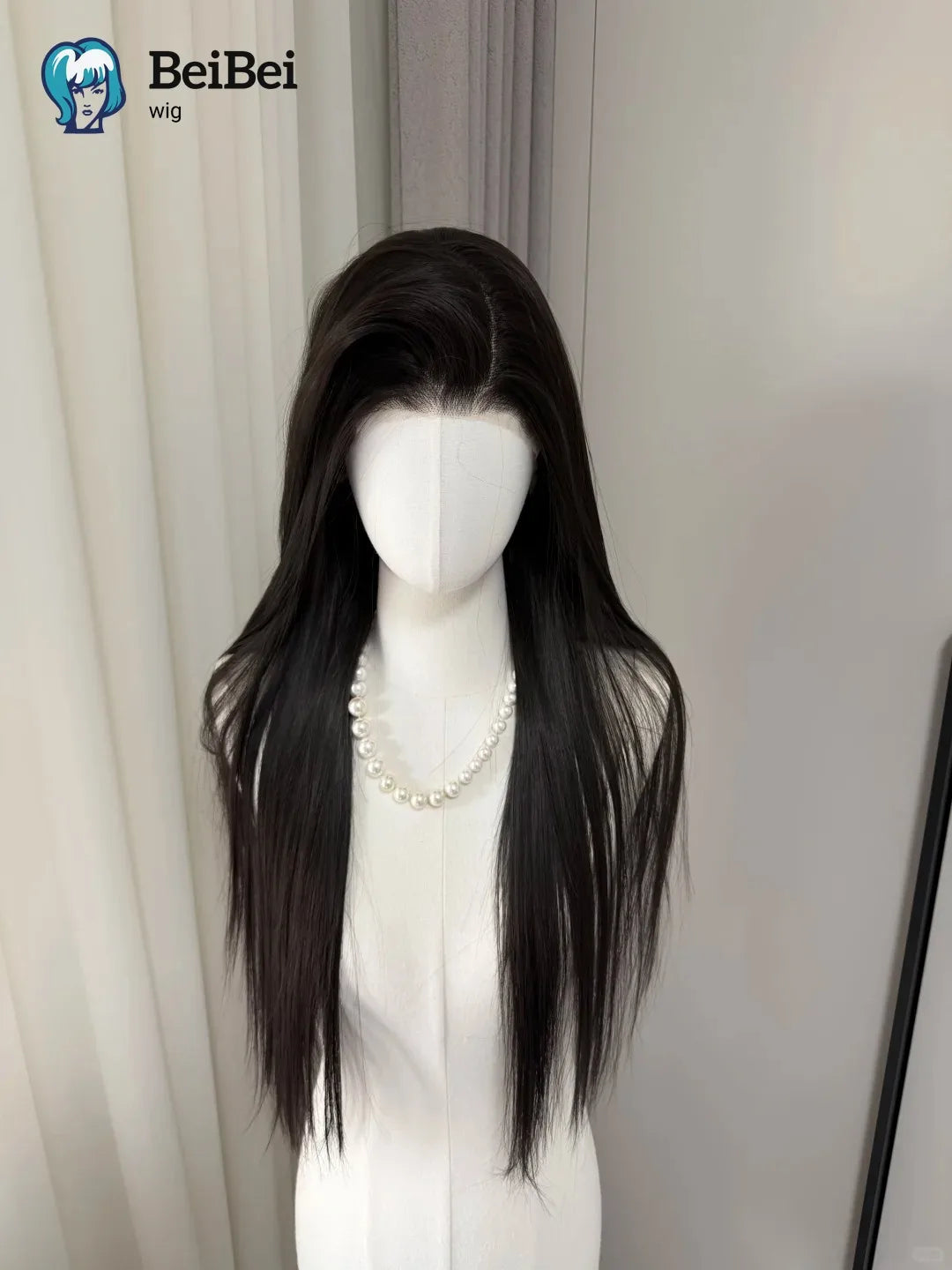 13x6 Lace Front Wig for Women 26inch Straight Lace Front Wig Nature Black Cosplay Synthetic Wigs Peruca Wigs for Party Daily Use