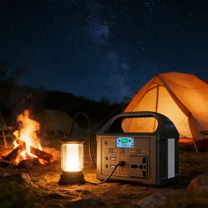 Portable Solar Power Station 500W 460Wh 300W, LiFePO4 Battery 220V EU Outdoor, BMS Storage System, Power Bank and UPS Function