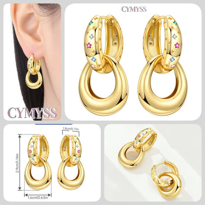 Original 925 Sterling Silver Heart Vintage Luxury Earrings Fashion 18K Gold Hoop Earrings for Women Piercing Jewelry Aretes 2026