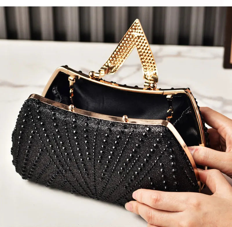 Diamond Silver Shoulder Bags for Women Wedding Inspired Designer Handbags 2026 Luxury Quality V Hasp Rhinestone Crossbody Bags