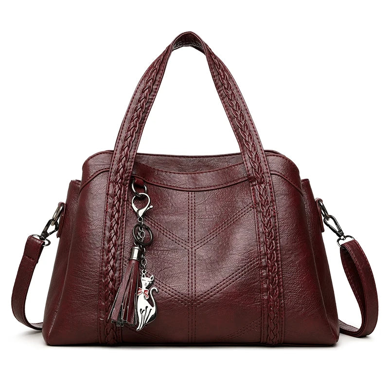 Elegant Women PU Leather Handbag Multiway Shoulder Bag Crossbody Purse for Ladies Stylish Top Handle Satchel Work Office Bag New