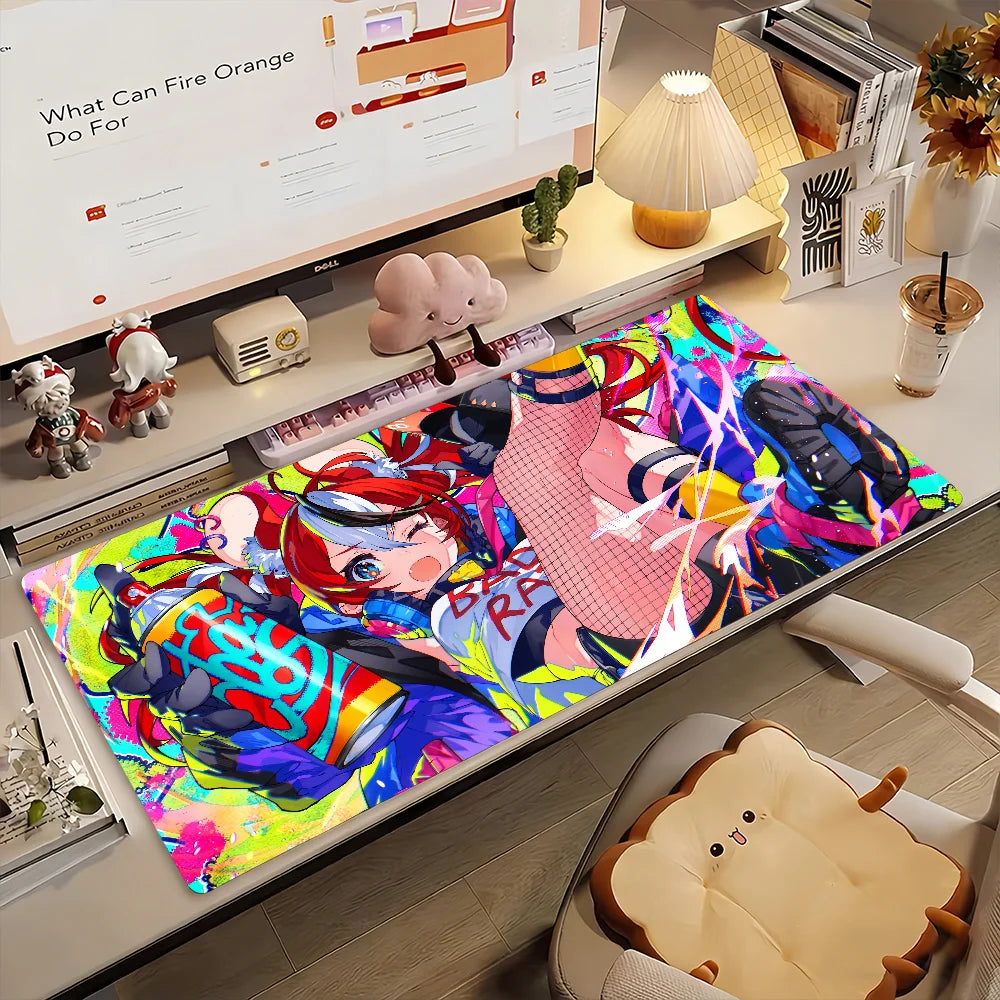 VTuber H-Hakos Baelz Mouse Pad Non-slip Rubber Gamer Balance Computer Mat Decoracion Deskmat Laptop Office Large