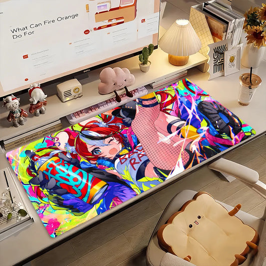 VTuber H-Hakos Baelz Mouse Pad Non-slip Rubber Gamer Balance Computer Mat Decoracion Deskmat Laptop Office Large