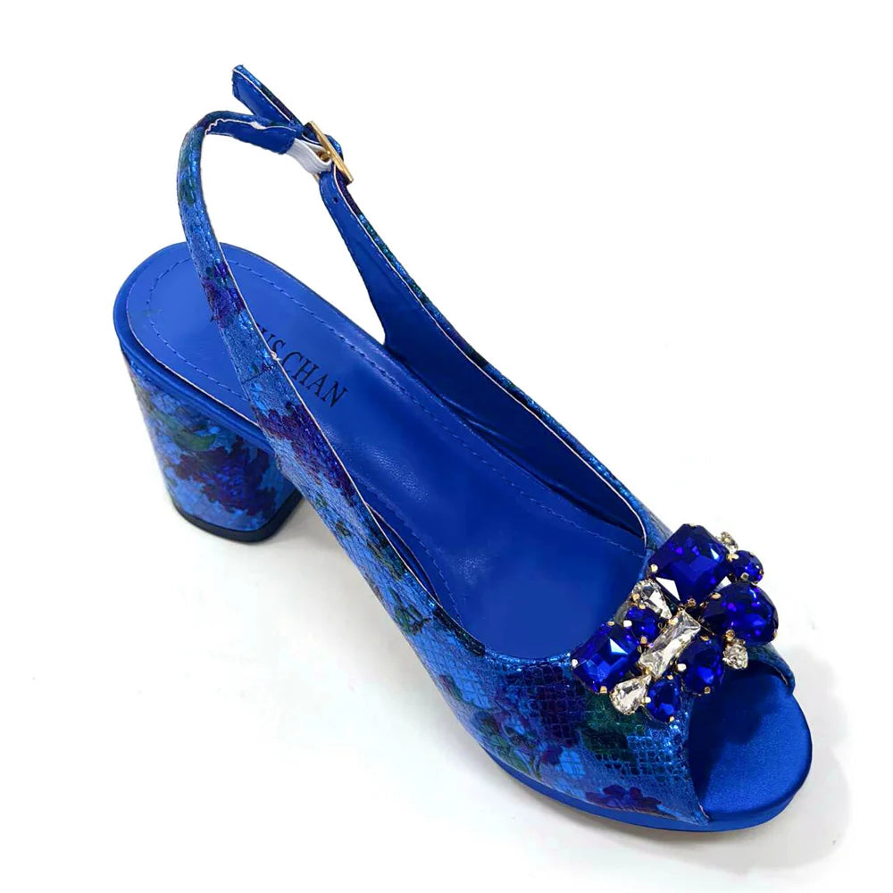 Venus Chan Italian Design Shoes and Bags Matching Set 2024 Women High Heel Party Purple Color Nigeria Wedding Bigger Size Shoes
