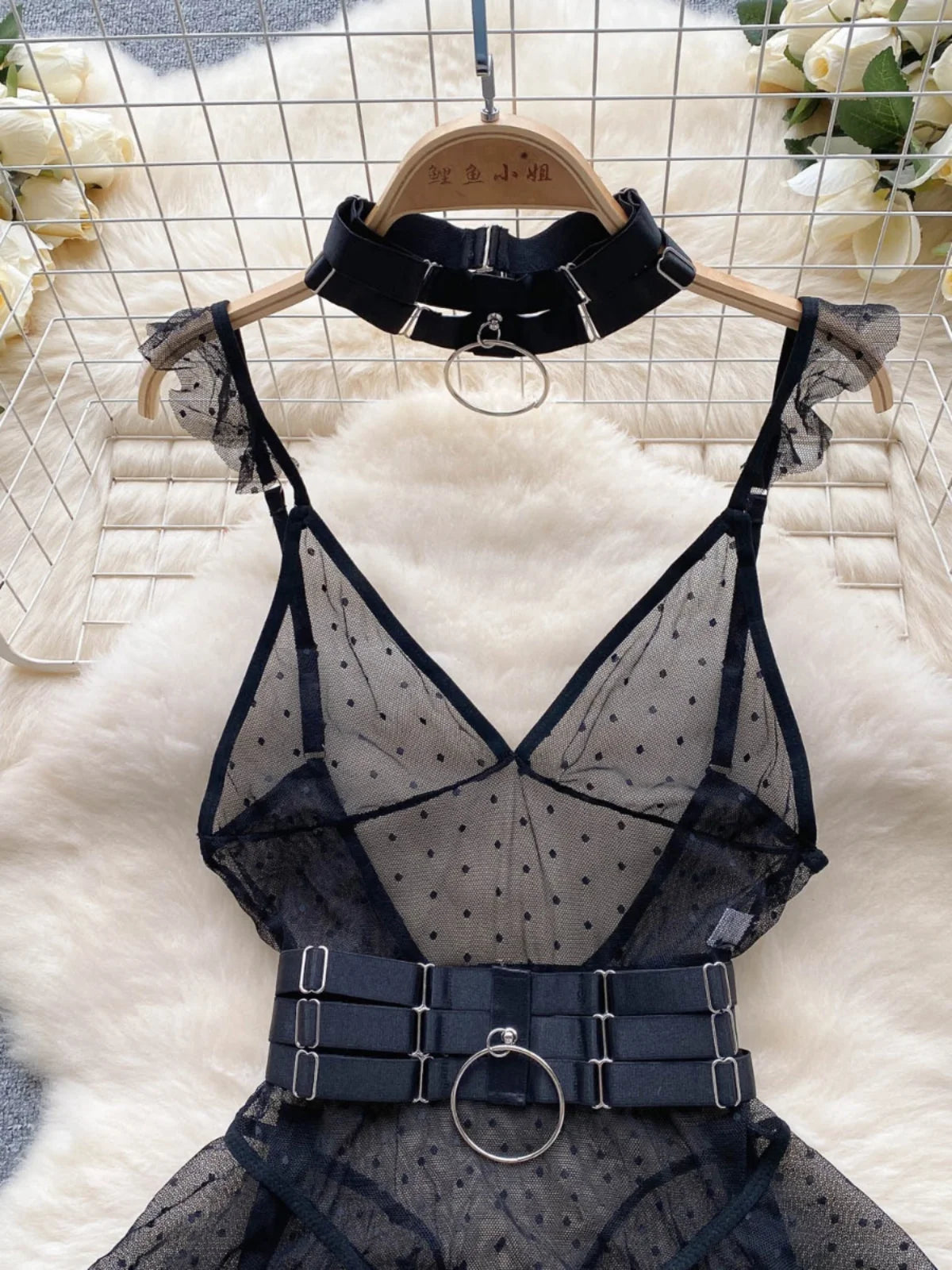 Sexy V-Ne Me Underbody Strap One-Piece Slimming Waist Bellflower Hem Commute Sle High Waist ort Pants Straight Cut