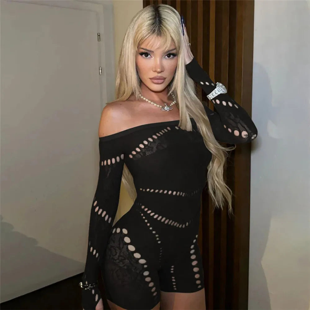 Women's Clothing Hot Jumpsuits Rompers Sexy  Mesh Rompers Playsuits High elastic Teddy porn bodysuit erotic dresses