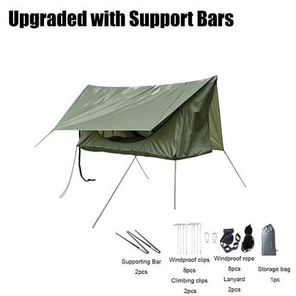 200x80cm Mosquito Net Hammock Sunshade Canopy Rainproof Outdoor Camping Shelter with Mosquito Net Portable Swing Hammock