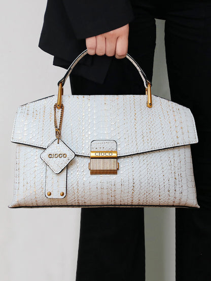 2026 New Retro Blue Snake-Shaped High-Grade Handbag Fashion Luxury Handbag Lightweight Large-Capacity One-Shoulder Messenger