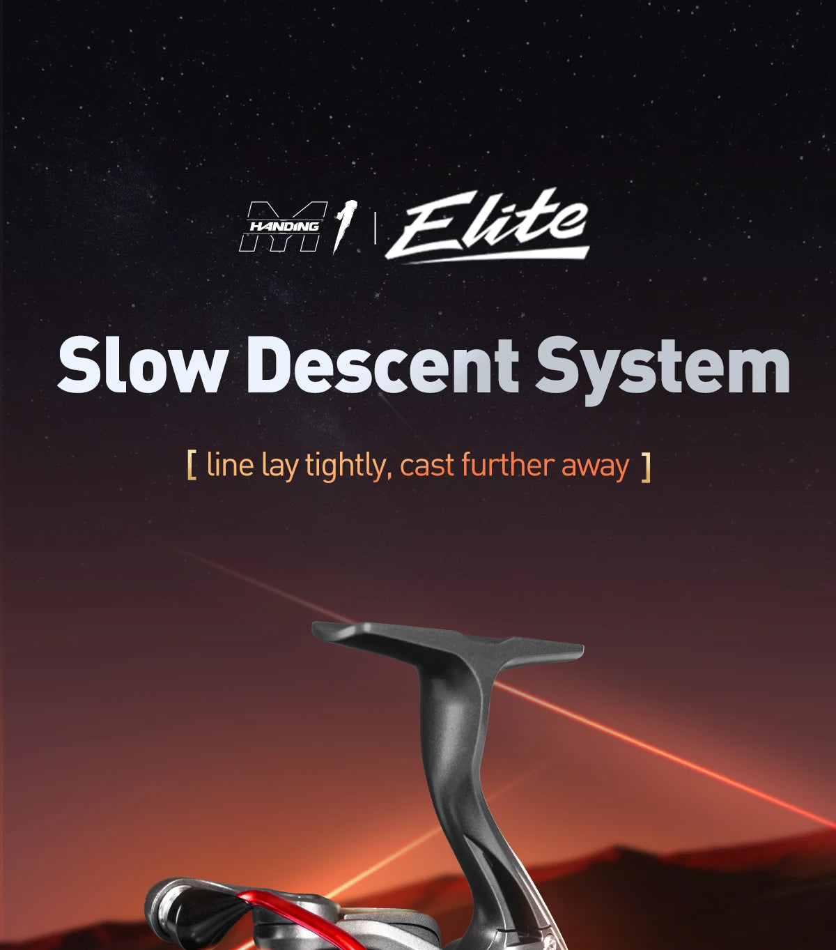 HANDING Elite Spinning Reel Max Drag 6kg 5.2:1 Gear Ratio Light Weight Fishing Reel Slow Descent Spool Smooth Line Laying Reels