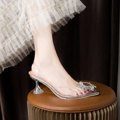 2026 Summer New Women's Fashion Comfortable Elegant Stiletto Heels Clear Sandals Ladies Casual Pumps Party Luxury Shoes