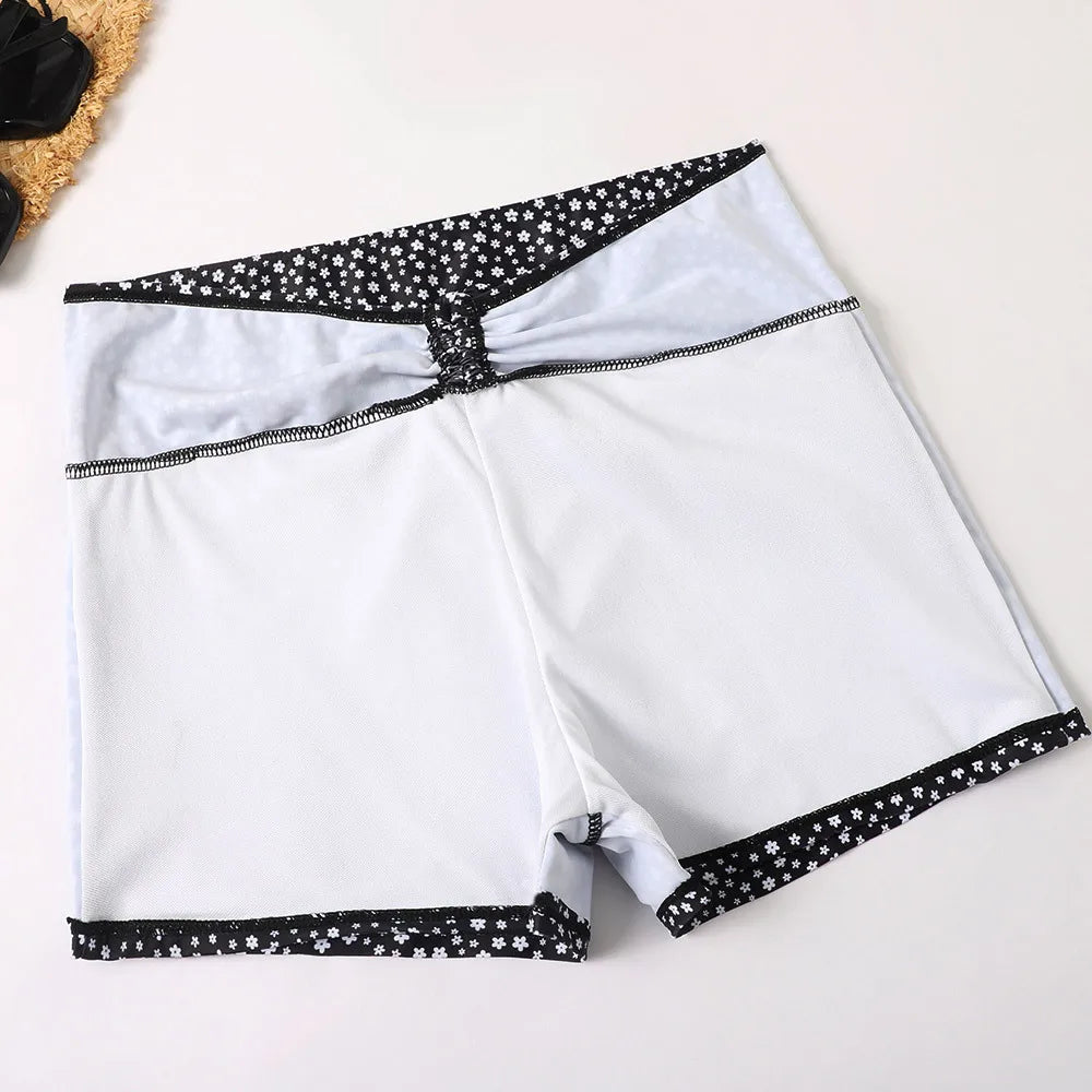 2025 High Waist Bikini Swimsuit Women Push Up Bikini Floral Swimsuit Print Bikini boxers Swimwear Swim Trunks Bathing Suit