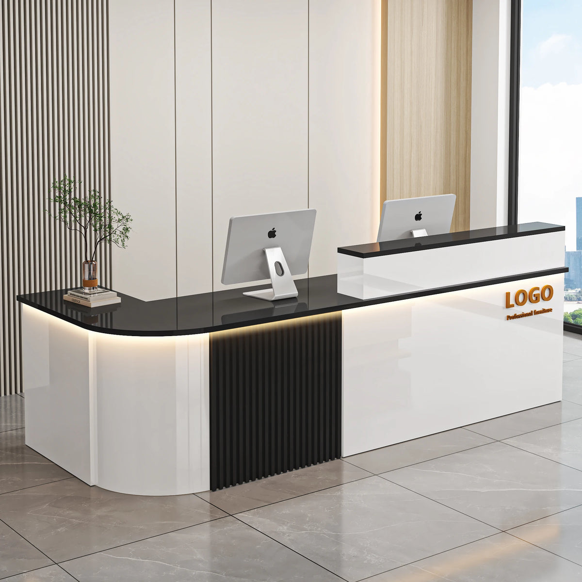 Customized Cashier Podium Counter Reception Desk Small Reception Desk For Salon Bancone Per Negozio Office Furniture