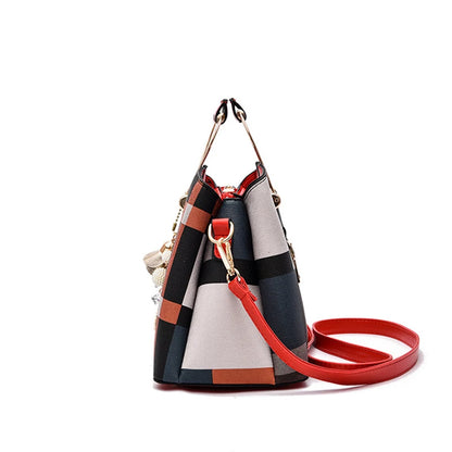 Luxury Design Messenger Bags Women PU Leather Purse and Handbags for Women Vintage Plaid Ladies Travel Crossbody Shoulder Bag