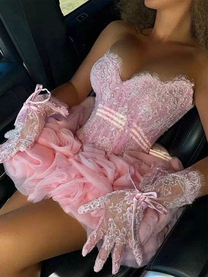 Pink Homecoming Dress Sexy Sweetheart Short Prom Dress Mini Party Dresses Cocktail Dress Graduation Gown Dresses