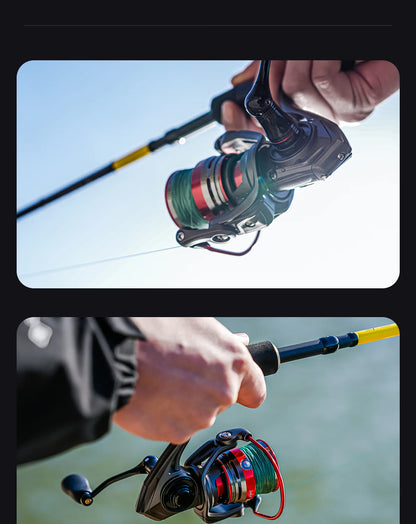 HANDING Elite Spinning Reel Max Drag 6kg 5.2:1 Gear Ratio Light Weight Fishing Reel Slow Descent Spool Smooth Line Laying Reels