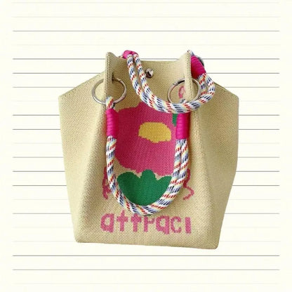 2026 New Versatile Cute Knitted Handbag With 3D Magnetic Snap Handbag Clutch Bag
