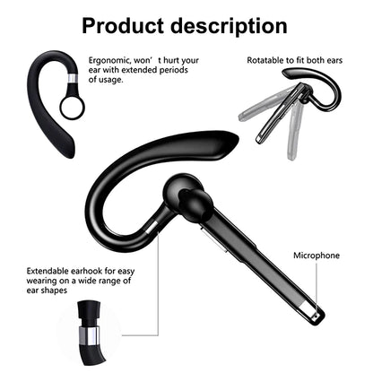 Newest Wireless Headphones Business Bluetooth v5.3 Earphones Hands-free Call Mic Noise Cancelling Headset Earbuds for Driving