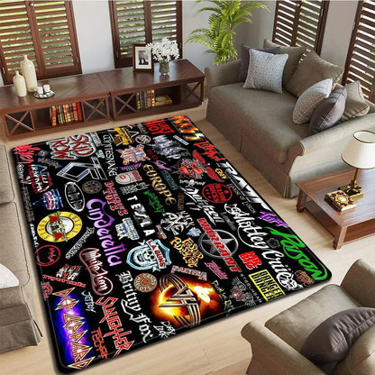 Band logo Music Rock and Roll logo Pattern Carpet Kitchen Mat Doormat Bedroom FloorDecoration LivingRoom Bathroom Anti-slip Rug