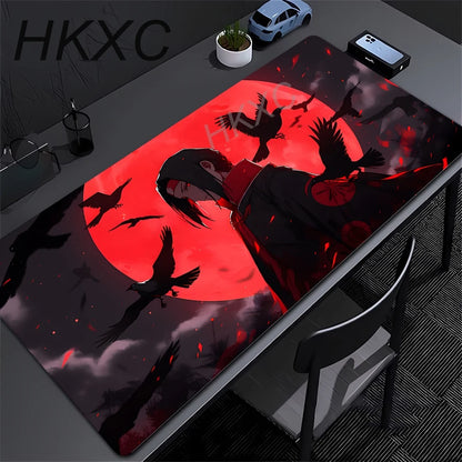 Gamer PC Computer Large 900x400 XXL Desk Mat Naruto Itachi Uchiha Mouse Pads Keyboard Anime Gaming Accessories Mousepad Carpet