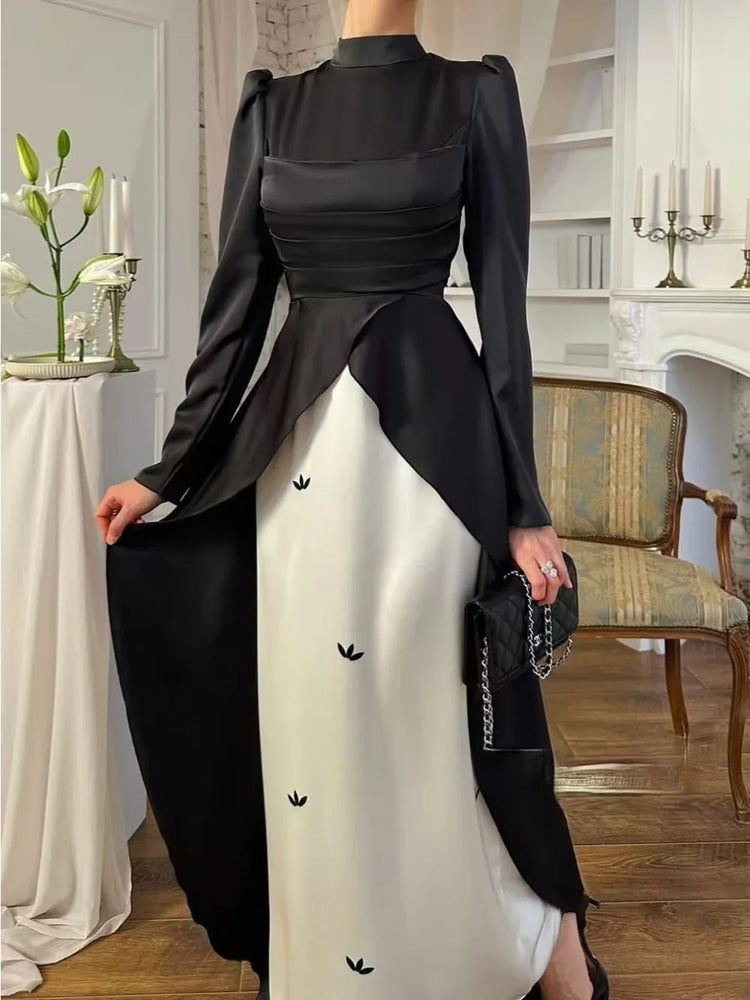 Eid Women Dress Muslim Abaya Satin Vestidos Largos Party Caftan Jalabiya Ramadan Long Dresses Dubai Kaftan Arab Long Robe 2025