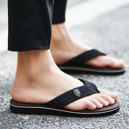 Men Flip Flops Beach Sandals Summer Slippers Non-Slip Casual Flat Shoes 2024 Slippers Indoor House Shoes For Men Outdoor Slides