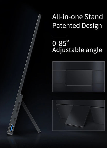 13.3'' AMOLED Portable Monitor OLED Screen 100%DCI-P3 One Cable USB-C Travelling Display On The Go for Office Laptop Mac Windows