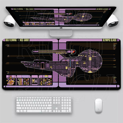 XXL HD print Game Mouse Pad Star Trek Office PC Accessories Keyboard Starship Blueprint Gamer Computer Cabinet Desk Mat carpet