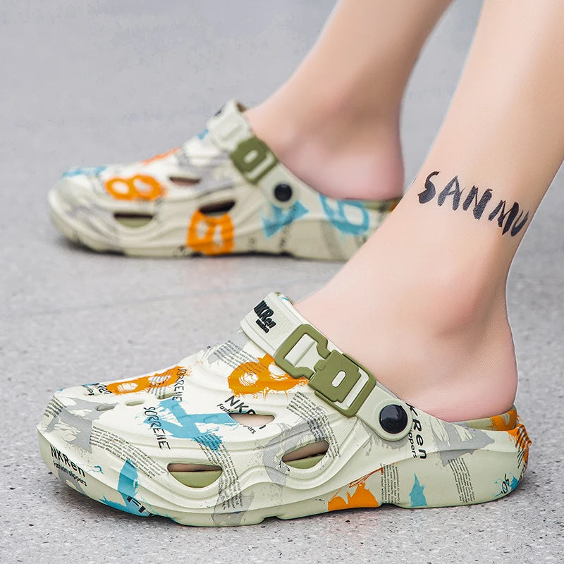 Dropship Men's Sandals Outdoor Slippers Beach Comfortable Slides Thick Soft Clogs Water Shoes Men Casual Shoes Men Beach Sandals