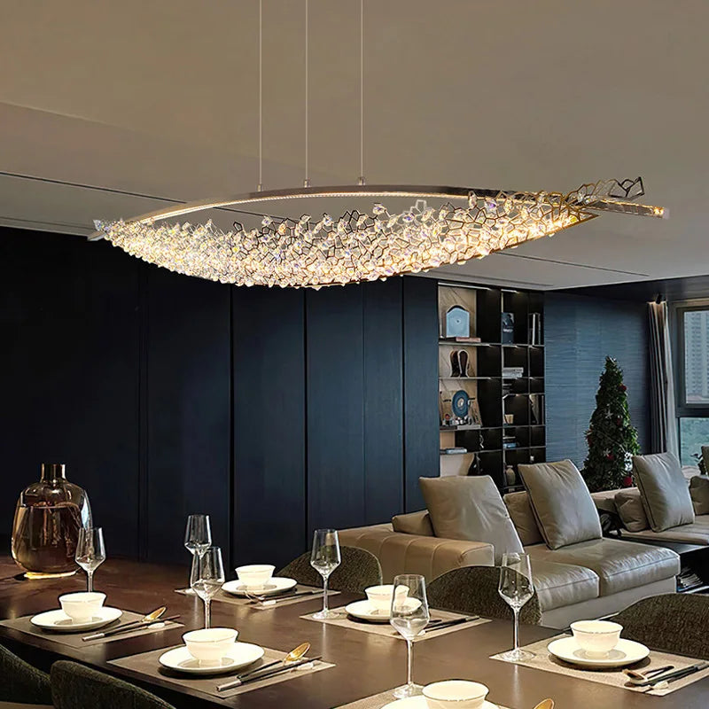 Luxury Crystal Chandeliers Pendant Light Led Chandelier Ceiling Lights Home Decor Items Dining Table Light Ceiling Hanging Lamp