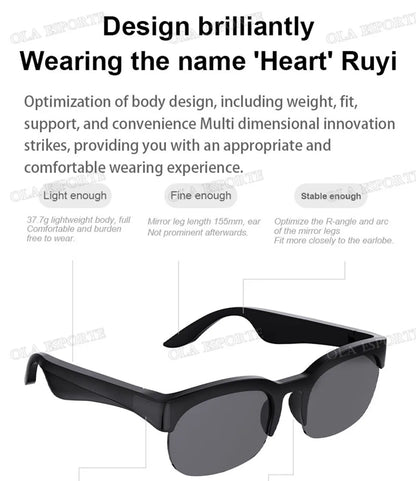 New Camera Control Smart Glasses 2026 Music Sunglasses Headphones Wireless Bluetooth Call Headset HIFI Audio glasses For Android