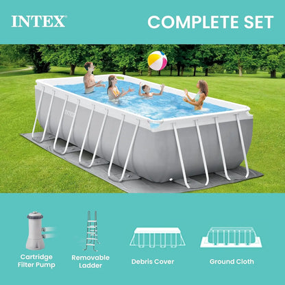 16ft x 3.5ft Above Ground Rectangular Frame Swimming Pool Set & Skimmer, Customized