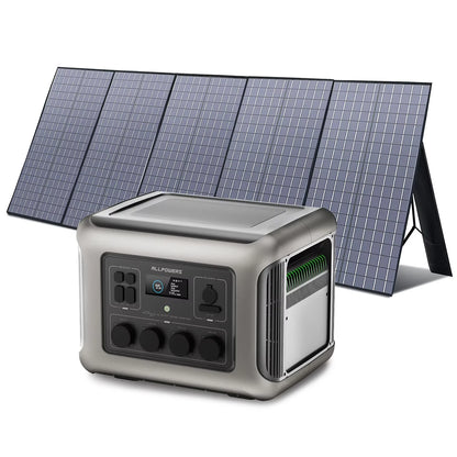 ALLPOWERS R2500 1920Wh LFP Portable Solar Power Station Foldable Solar Panel SP037 400W / 2X400W Solar Charger for RV Camping