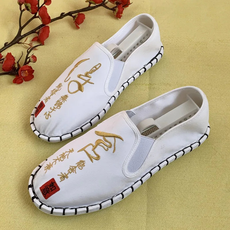 Hanfu Shoes for Women Sneakers Men Ethnic Style Embroidery Chinese style Streetwear Fashion Casual Vintage Old Beijing Shoes