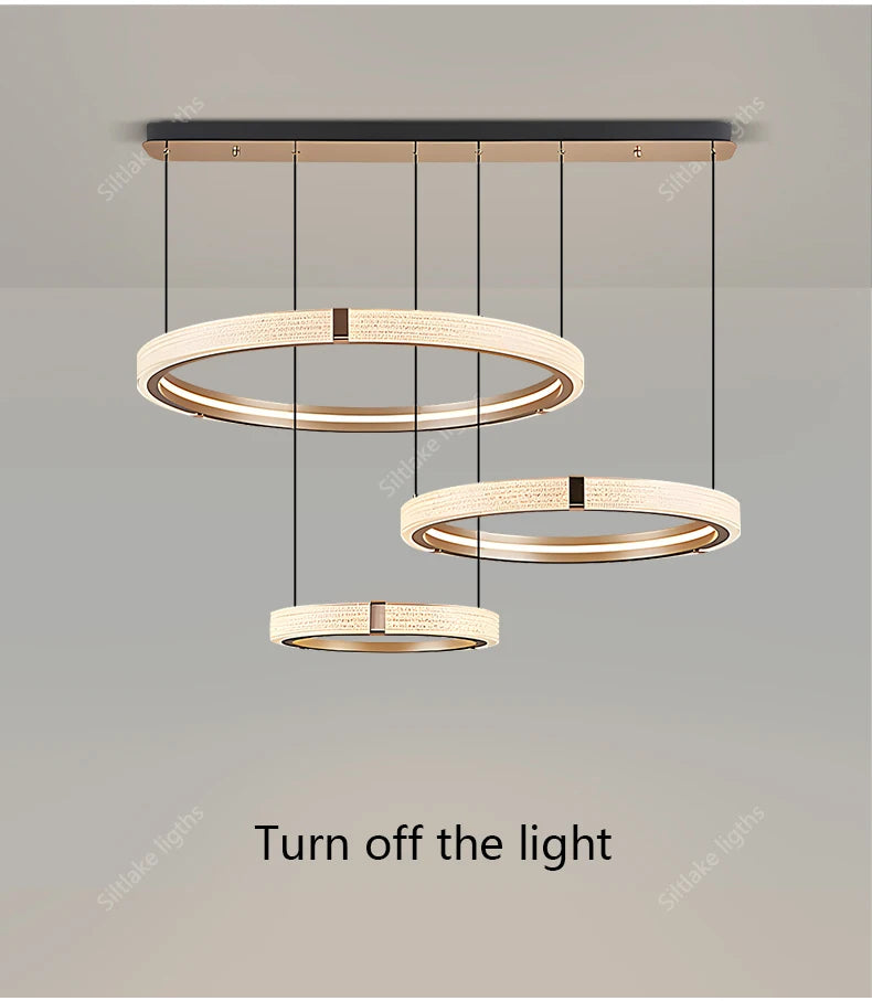 Modern design creative round simple chandelier ring Lights suitable for living room bedroom restaurant home round Pendant Lights