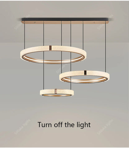 Modern design creative round simple chandelier ring Lights suitable for living room bedroom restaurant home round Pendant Lights