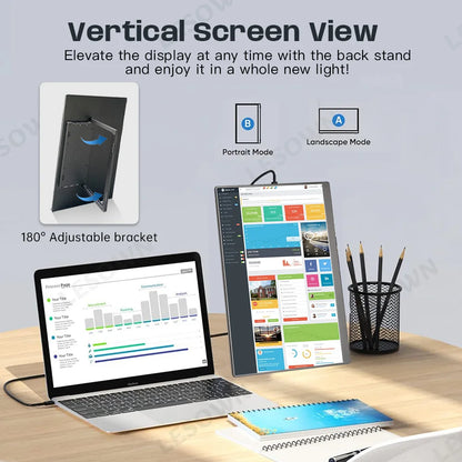 LESOWN 15.6 inch 4K Touchscreen Portable Monitor 1080P IPS USB-C HDMI Gaming Extended Display for Second Screen PS4/ 5 Switch