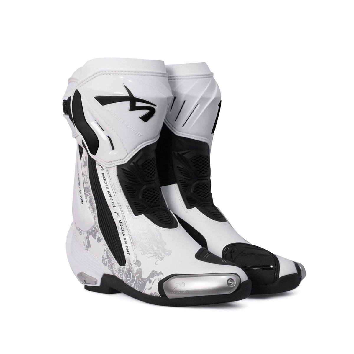 New MOCHA KNIGHT Motorcycle Track Boots CE Certification Professional Racing Off-road Botas Men Women BENKIA Supertech Boots